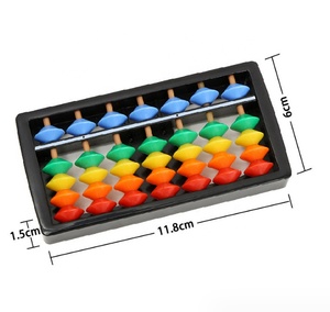 Matemáticas Principiantes Varillas de 7 dígitos Nuevos niños Mini Estándar Colorido Ábaco Matemáticas Juguetes Soroban Calculadora Herramienta de conteo - Product Image 1