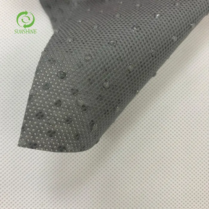 Têxteis anti-derrapantes impermeáveis, tecido não tecido antiderrapante 100% pp com pontos de silicone de pvc para calçados de chinelos