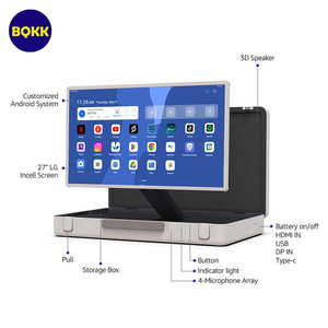 Xách tay 27 inch Vali Thiết kế vali máy tính bảng hiển thị hệ thống <span class=keywords><strong>Android</strong></span> cắm trại thông minh màn hình cảm ứng LED <span class=keywords><strong>TV</strong></span> Loa - Product Image 2