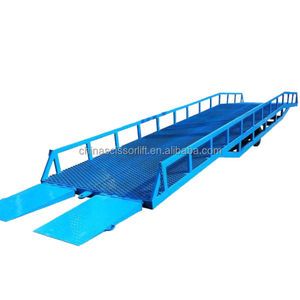 Plataforma de rampa de muelle móvil hidráulica certificada CE carga 10t 12t con altura de elevación 0,9-1,6 M para manejo de carga de terminales de contenedores - Product Image 1