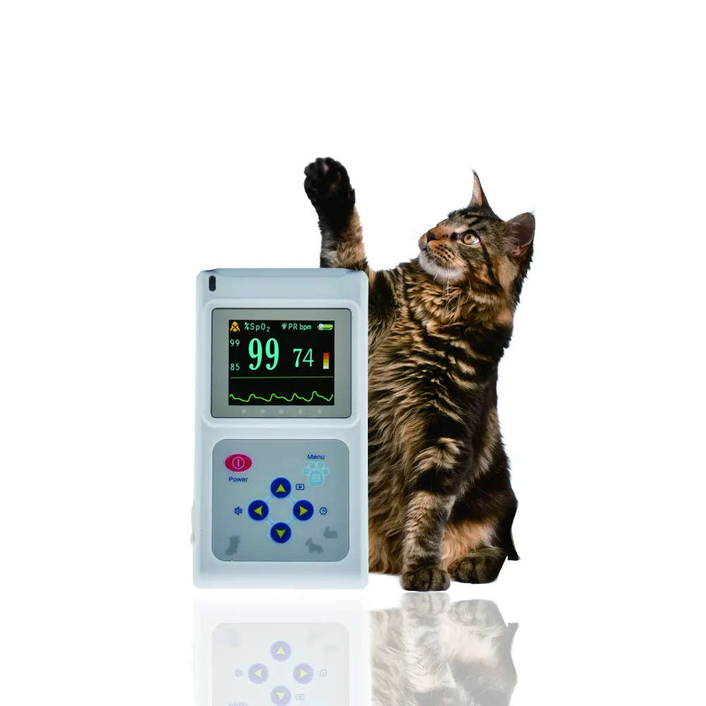 CONTEC CMS60D-VET ราคาที่ดีสัตว์ Oximeter แมวสุนัขสัตว์เลี้ยงอัตราการเต้นหัวใจสัตวแพทย์ Medicla อุปกรณ์