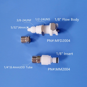 <strong>5</strong>/<strong>32</strong> PTF Valved Panel Mount <strong>Coupling</strong> Female Body Quick Release Disconnect Air Hose <strong>Coupling</strong> with Lock Nut - Product Image 3