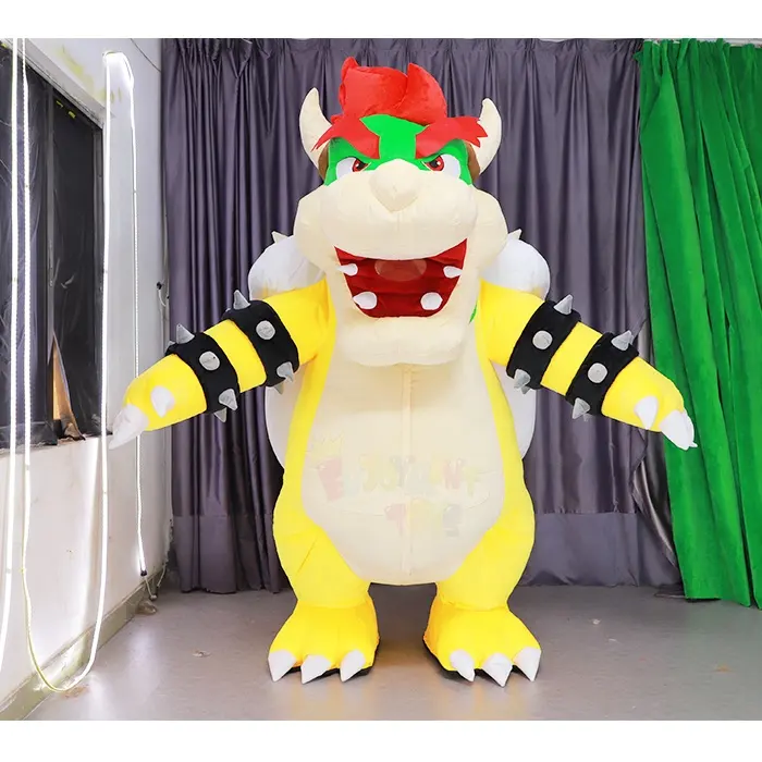 Nueva llegada caliente personaje de dibujos animados mascota disfraz Halloween dragón inflable Bowser tortuga mascota disfraz para vacaciones Cosplay