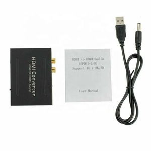 HDMI音频提取器转换器 5.1CH音频分配器 1080P立体声模拟HDMI转HDMI光学SPDIF RCA L/R适配器转换器