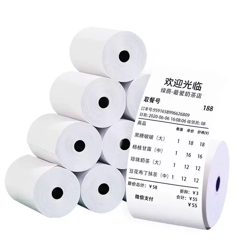 Papel de pesagem com código de barras autoadesivo, papel para etiquetas, papel para embalagens, caixa completa 40x30, papel para embalagens, calibre 60x40