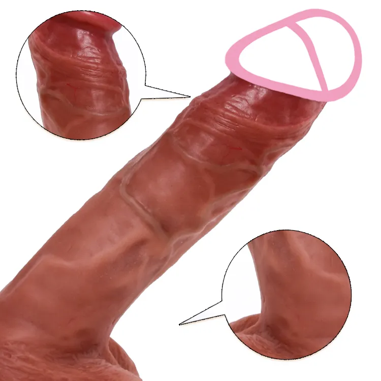 Wholesale of female silicone pseudopenis realistic female masturbation artificial rubber penis toys by Chinese manufacturers