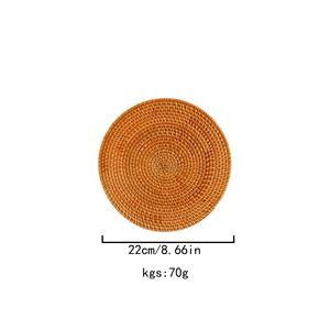 时尚设计厨房家用桌垫织带工艺品加厚保温迷你圆桌垫 - Product Image 4