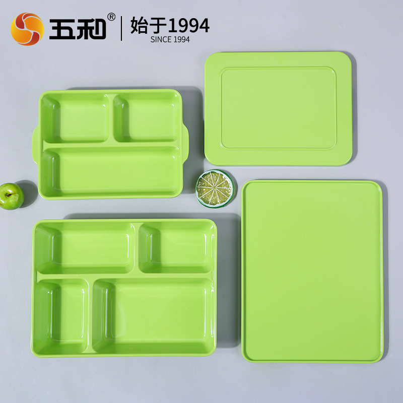 Four-compartment equal-seat plate (body and lid) W3036