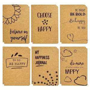 Personalizzabile A6 Kraft carta taccuino morbido codice tasca per studenti album da disegno con spirale e filo per cucire rilegatura stampa LOGO - Product Image 2
