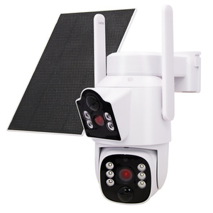 Manufacturer Outdoor WiFi Camera Solar Powered 8MP Dual Lens Night Vision <strong>Motion</strong> <strong>Detection</strong> Cloud Storage CMOS <strong>Sensor</strong> 1-Year - Product Image 1