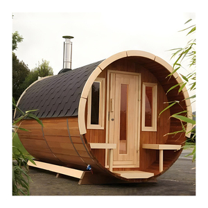 Outdoor Barrel Sauna with Lighting Sound <strong>System</strong> and Ventilation Heated by Stove for Steam <strong>Function</strong> - Product Image 5