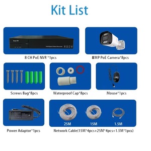 4K Smart AI Network Waterproof Bullet Full Color <strong>Ip</strong> Cctv <strong>Security</strong> Cameras Set 8MP POE NVR Kit 8 Channel Monitoring <strong>System</strong>