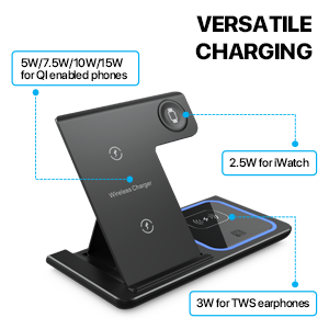 3in1 Smart Wireless Charger Holder Folding <strong>Lamp</strong> Type-C Interface 15W Output Power Power Bank Watch Multi-Function <strong>Charging</strong> Stand - Product Image 4