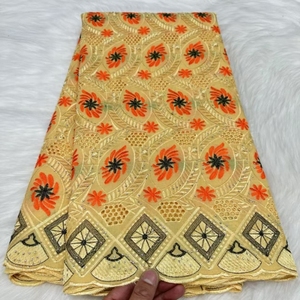 Mới Nhất Châu Phi Ren Vải Chất Lượng Cao 100% Bông Thêu Vải <span class=keywords><strong>Lafayette</strong></span> Thụy Sĩ Ren Khâu Quần Áo Trong Thụy Sĩ - Product Image 5