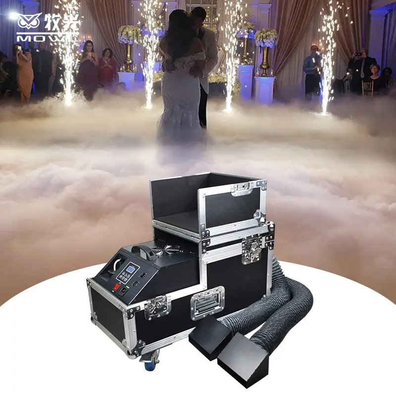 MOWL mesin kabut tersembunyi 3000W, dasar air DMX asap untuk panggung DJ pesta disko pernikahan