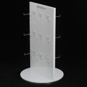 Espositore rotante in acrilico personalizzato per collezione di gioielli-ganci a doppia faccia per portachiavi e altro - Product Image 6