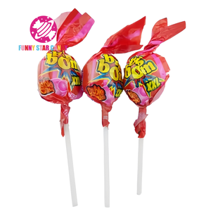 Bán buôn kẹo cao su kẹo cao su dính Halal OEM tùy chỉnh dâu tây trái cây Hương vị XXL lớn bom kích thước bong bóng kẹo cao su Kẹo cứng <span class=keywords><strong>Lollipop</strong></span> - Product Image 5