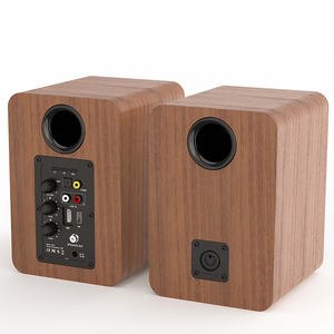 SR10 Carcasa de madera Control remoto Control de botón Volumen Bajo Agudos Ajustable Estantería activa Altavoces para TV y computadora - Product Image 4
