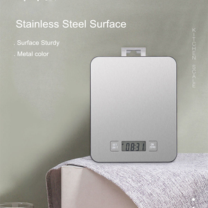 BSCI Electronic Portable 15kg Stainless Steel Platform Weighing Baking Kitchen Food Scale <strong>with</strong> Clock <strong>Timer</strong> Function - Product Image 3