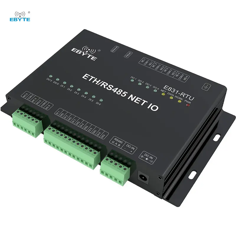 E831-RTU(6060-ETH) RS485 to 이더넷 컨버터 Modbus RS485 RJ45 이더넷 to RS485 어댑터 12 채널 DAQ 산업용 Iot 게이트웨이