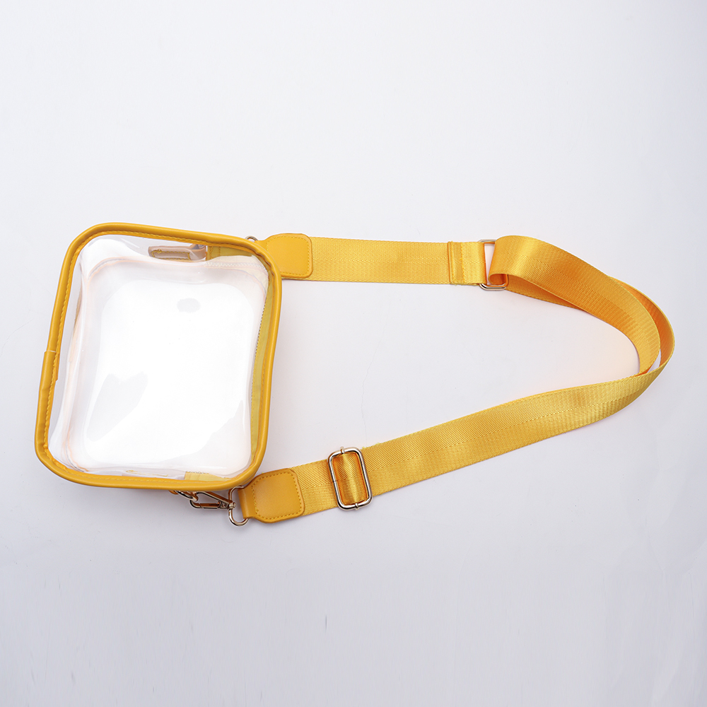 Yellow clear crossbody bag