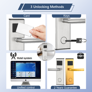 Diosso kunci kartu pintar intelijen listrik keamanan elektronik kunci pintu kamar Hotel Digital untuk Hotel dengan manajemen - Product Image 3