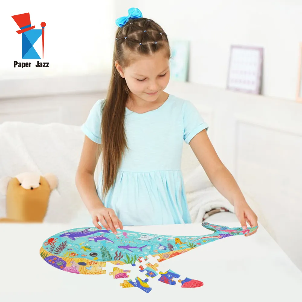 Factory price high-end Jigsaw Puzzle for Kids Unisex Whale , sea animal series educational Toy