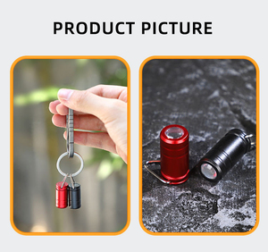 Cep küçük LED dokunmatik işık güçlü linterna süper parlak su geçirmez döner anahtar EDC Metal LED XPE Mini el feneri - Product Image 3