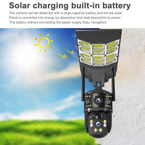 V380 Dual Lens All in One 4G WiFi Cctv IP Sistema de cámara de seguridad inalámbrica para exteriores Intercomunicador Farola solar con cámara - Product Image 5
