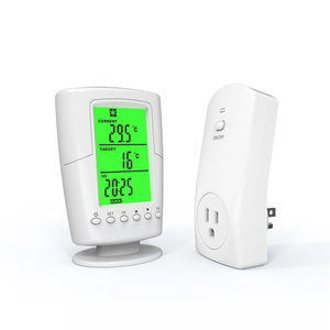 Inteligente de Control remoto inalámbrico termostato + enchufe de zócalo de calefacción, refrigeración, Programa de controlador de temperatura con pantalla LCD con retroiluminación - Product Image 1