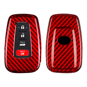 ปลอกหุ้มกุญแจไฟเบอร์กลาสแท้ที่ใช้ได้กับ Toyota Camry RAV4 Camry Highlander Corolla Avalon C-HR Prius GT86 Smart Key - Product Image 4