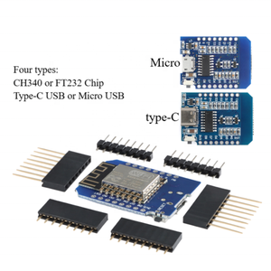 Scheda di sviluppo D1Mini CH340/FT232 ESP8266 Wireless Wifi NodeMcu Lua modulo TYPE-C/Micro interfaccia USB - Product Image 1