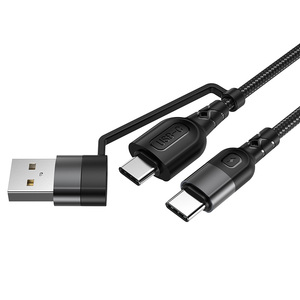 OEM Electronic Products Type c Cable Fast Charging <strong>2</strong> <strong>in</strong> <strong>1</strong> Usb Cable Type-c to Type-c+USB 60W PD Cable - Product Image 6
