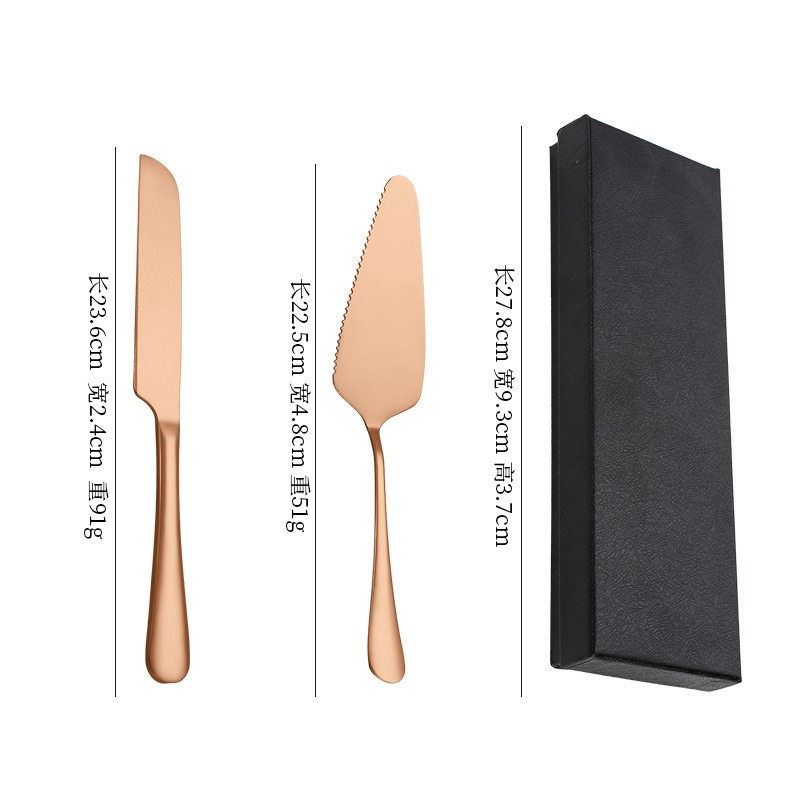 กล่องมีดและไม้พายสีโรสโกลด์