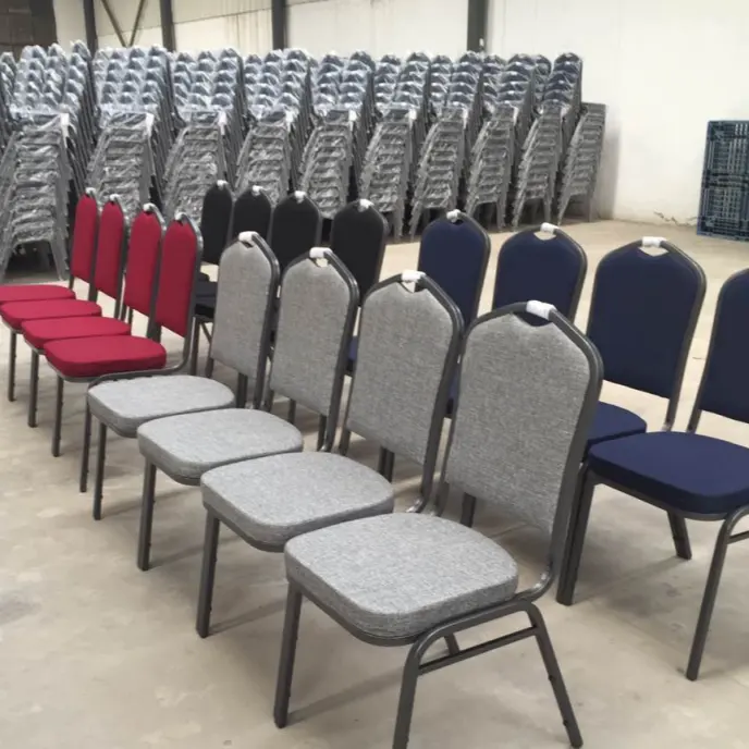 Metal istiflenebilir ticari olay otel ziyafet misafirperverliği sandalyeler Metal düğün ziyafet restoran sandalye