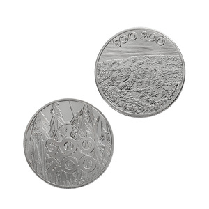 Chất lượng cao mạ bạc tiền xu dập nổi hai mặt tiền xu Bộ sưu tập Soo 200 thể thao Marathon Token đồng xu cho lưu niệm - Product Image 1