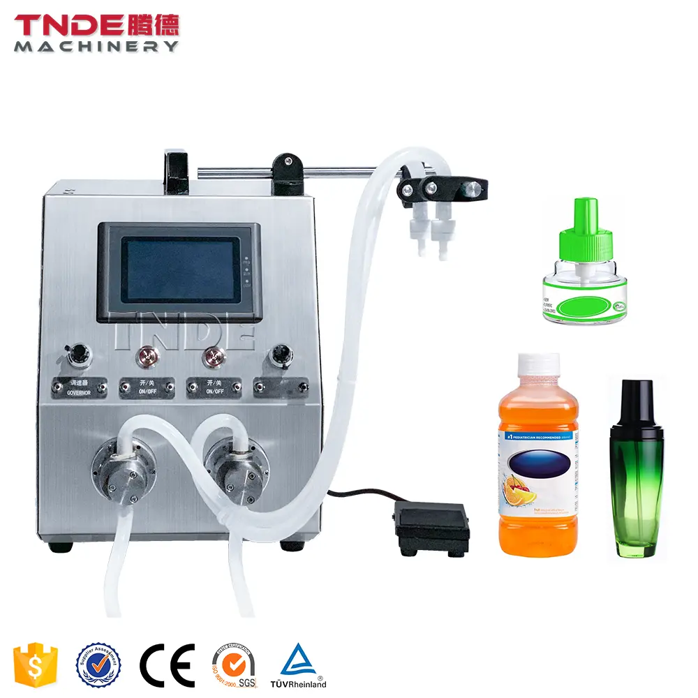 Guangzhou TNDE pequeña máquina de llenado líquido 10-100mL adecuado Perfume aceite agua limpiador vino
