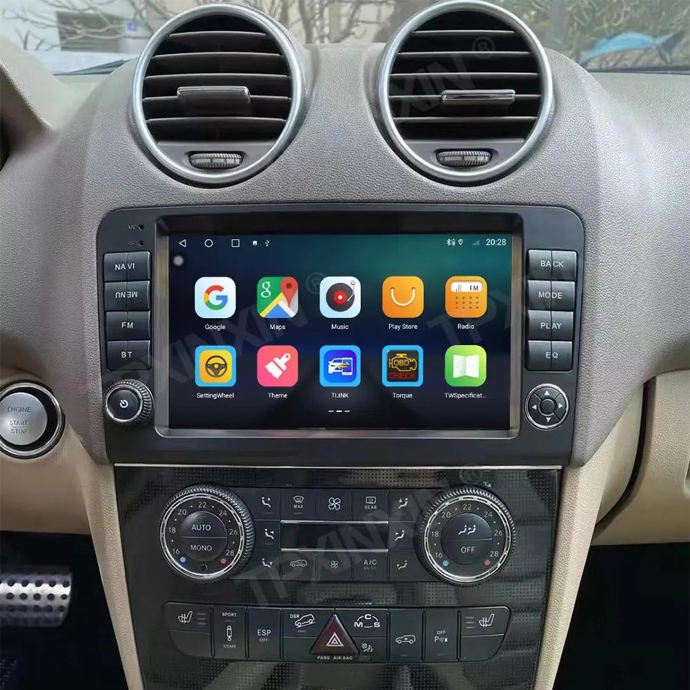 TPXINXIN راديو السيارة لمرسيدس بنز ML GL GPS والملاحة 6GB + 128GB مشغل الوسائط المتعددة و Headunit مشغل أسطوانات للسيارة