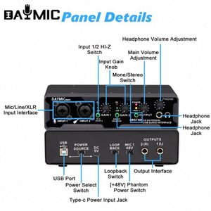 Factory Studio 6.35mm 2 Output <strong>USB</strong> <strong>Audio</strong> <strong>Interface</strong> Sound Card <strong>Usb</strong> <strong>Audio</strong> <strong>Interface</strong> for Recording - Product Image 5