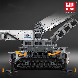 Kalıp kral 17002 teknik MOC-10123 APP uzaktan kumandalı kamyon <span class=keywords><strong>LTM</strong></span> ekskavatör vinç modeli plastik oyuncaklar yapı taşı tuğla setleri