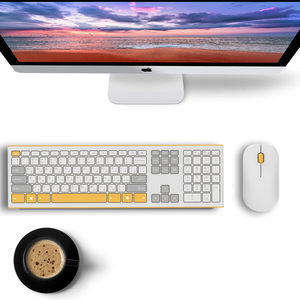 Full Size <strong>Keyboard</strong> and <strong>Mouse</strong> Combo Russia/English Wireless <strong>Keyboard</strong> and <strong>Mouse</strong> Set for <strong>Computer</strong> Laptop Slient Click Office - Product Image 6