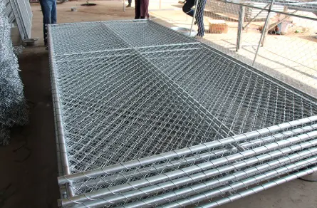 Panel pagar penghubung rantai sementara galvanis celup panas yang mudah dirakit USA