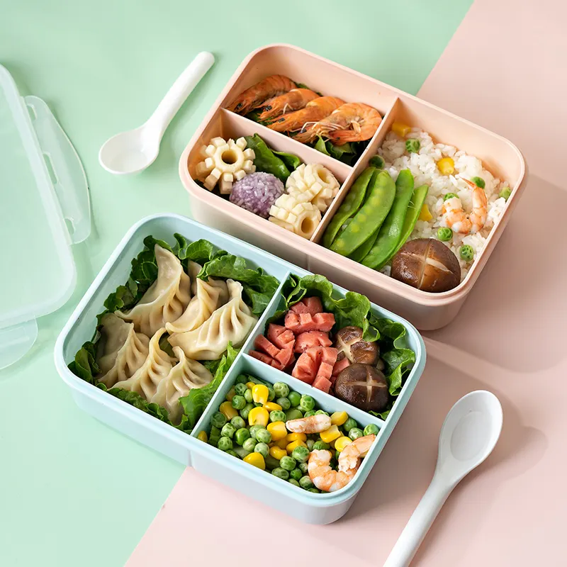 Custom Logo Plastic Lunchbox Lekvrij Bento Box