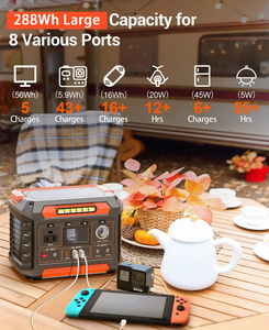 300W portatile pannello solare generatore di corrente con USB Type-C & DC AC per la casa campeggio all'aperto con Controller PWM ricarica auto - Product Image 5