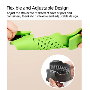 Silicone Kitchen Accessories <strong>Strain</strong> <strong>Pot</strong> Pasta Strainer Adjustable Silicone Clip on Strainer for <strong>Pots</strong> Pans Bowl Kitchen Colander - Product Image 4