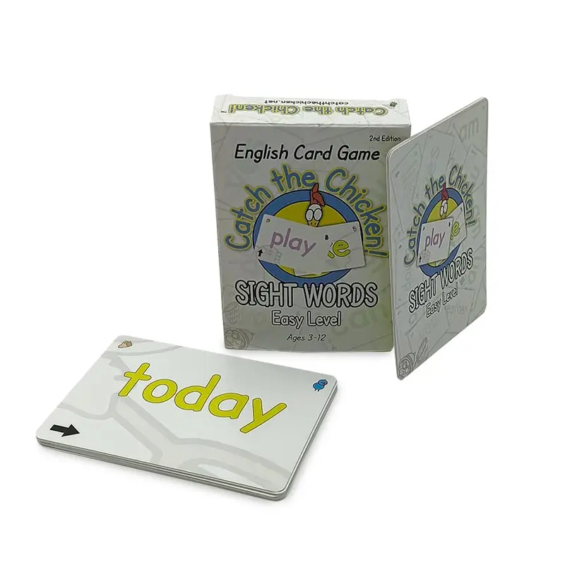 Bayaya Cognitive Cards Free Sample Custom Printed English Flash Cards Education Card Game For Kids