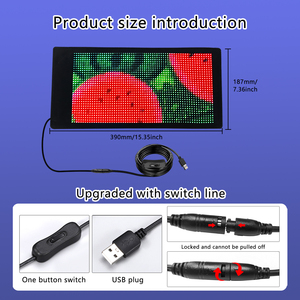 Programmier bares Scrollen LED-Zeichen App Control Store Fenster LED-Bildschirm anzeige Bild importieren Benutzer definierte Text muster Animation - Product Image 2