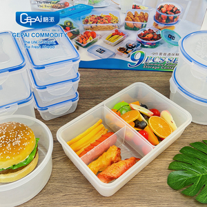 200ml--5000ml Wholesale Modern Reusable PP Plastic <strong>Rectangular</strong> Food Storage <strong>Container</strong> <strong>With</strong> Airtight Microwave <strong>Lids</strong> Set Packaging - Product Image 3