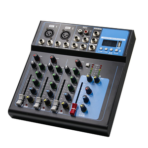Professional DJ Mixing Console System <strong>4</strong>/6 Channels Music-Mixer USB <strong>Interface</strong> 48V Phantom Power <strong>Audio</strong> Sound Card <strong>Audio</strong> - Product Image 3
