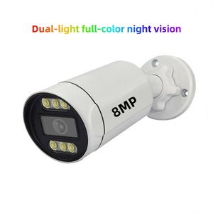Bullet Cctv impermeabile colorato luce calda esterna telecamera di videosorveglianza Ahd visione notturna telecamera di sicurezza con telecamera Audio - Product Image 2
